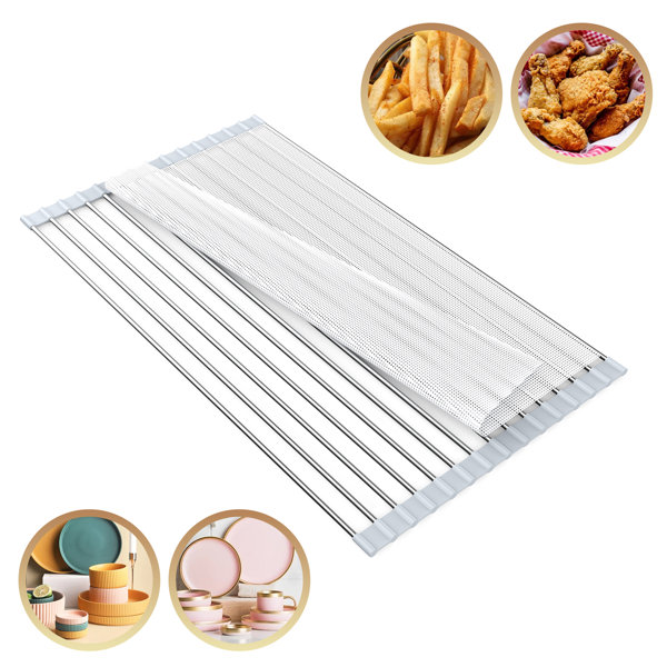 SR SUN RISE Roll Up Stainless Steel Over the Sink Dish Rack Wayfair